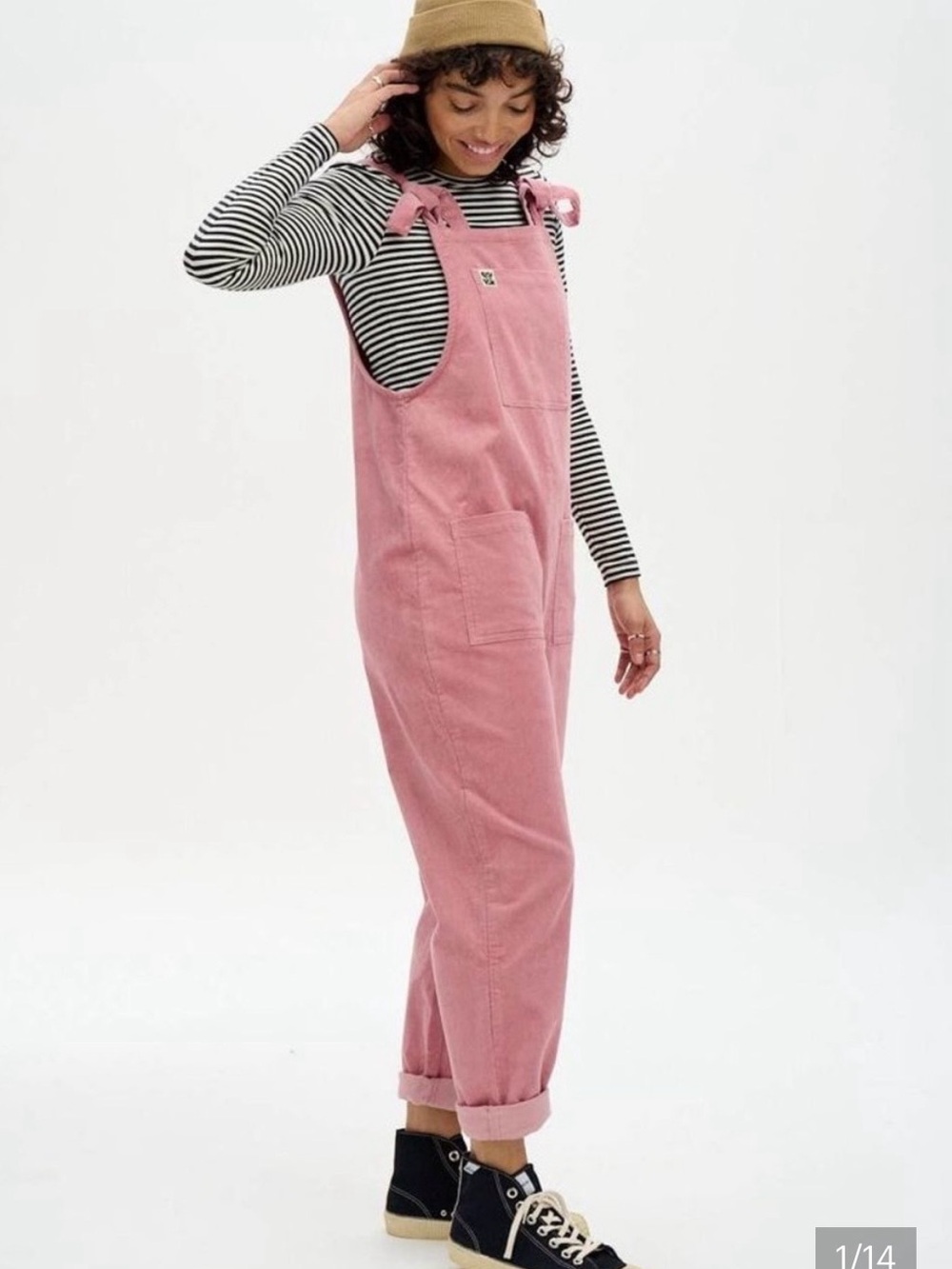 Lucy & Yak Rust Red Corduroy Overalls Jumpsuit